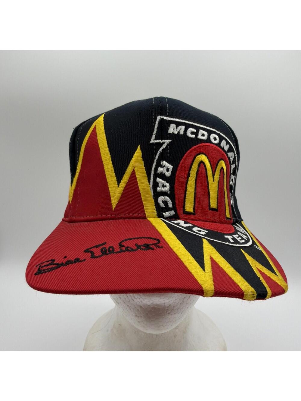 Bill Elliot #94 McDonald’s Racing Team Embroidered Cap Signed Shockwave